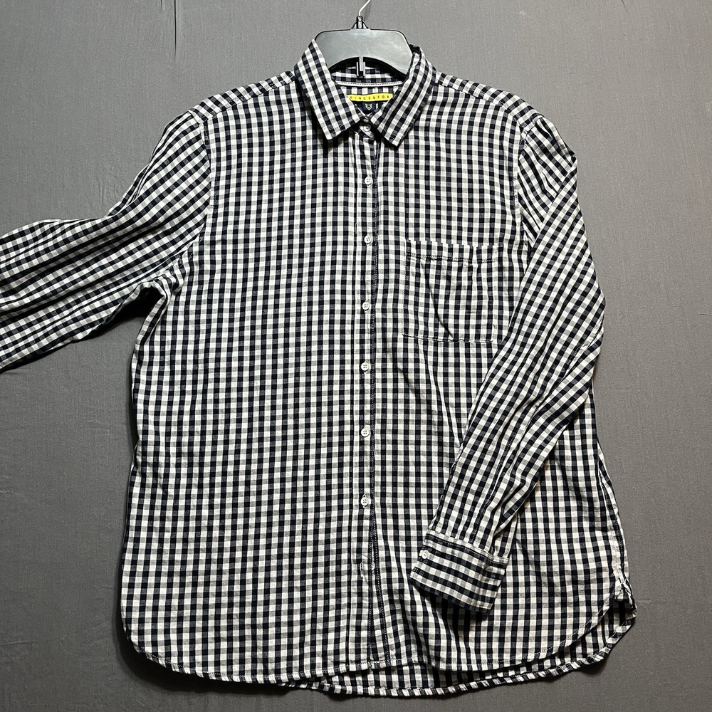 Prince And Fox Shirt Womens XL Plaid Long Sleeve Button Up 100% Cotton